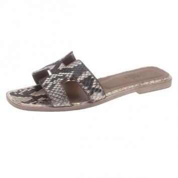 Hermes Python Oran Box Sandals Size 37.5