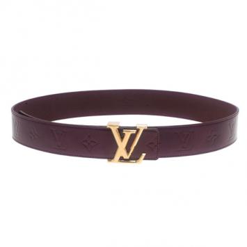 Louis Vuitton Amarante Monogram Vernis Initials Belt 85CM
