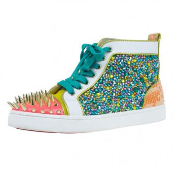 Christian Louboutin No Limit Spikes Cap Toe Sneakers Size 39