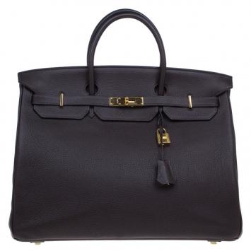 Hermes Ebene Brown Clemence Birkin 40