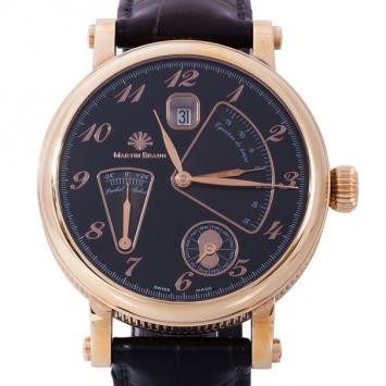Pre Owned Martin Braun Black 18K Rose Gold & Stainless Steel Notus B-RGC Men's Wristwatch 42MM