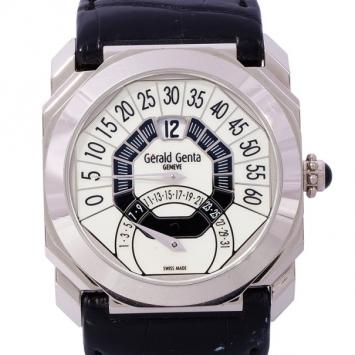Pre Owned Gerald Genta White 18K White Gold OBRY60 Men's Wristwatch 42MM
