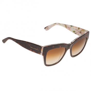 Dolce and Gabbana Brown Almond Flowers Wayfarers