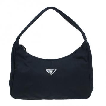Prada Black Nylon Mini Tessuto Shoulder Bag