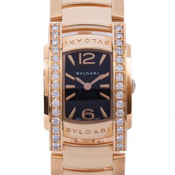 Bvlgari Black 18K Rose Gold Assioma Women's Wristwatch 22MM