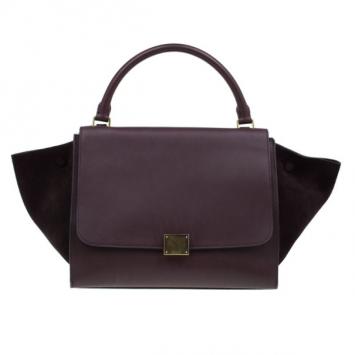 Celine Red Leather Mini Trapeze Bag