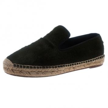 Celine Green Pony Hair Espadrilles Size 38