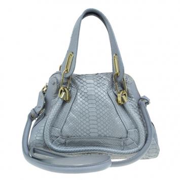 Chloe Grey Python Small Paraty Bag