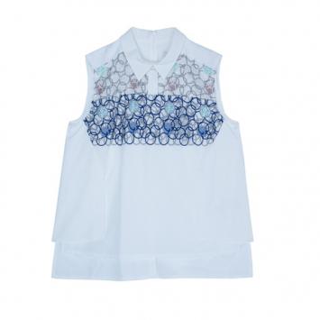 Peter Pilotto White Sleeveless Blouse M