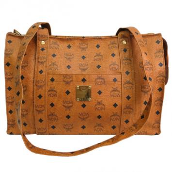 MCM Brown Conyac Visetos Tote