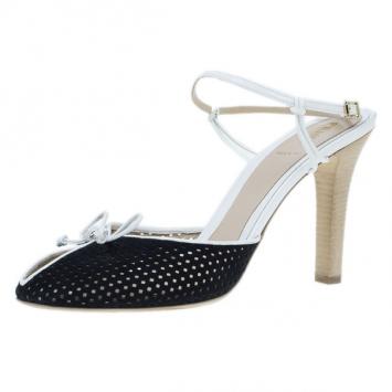 Fendi Black Suede Ankle Strap Sandals Size 39