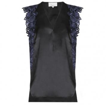 3.1 Phillip Lim Sleeveless Lace-Detailed Blouse M