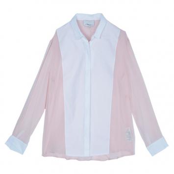 3.1 Phillip Lim Two-Tone Chiffon Shirt M