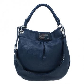 Marc by Marc Jacobs Blue Leather Classic Q Hillier Hobo