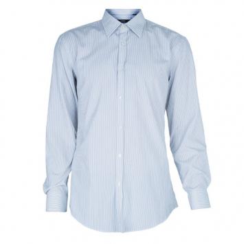Pre Owned BOSS By Hugo Boss Men's Striped Formal Shirt L