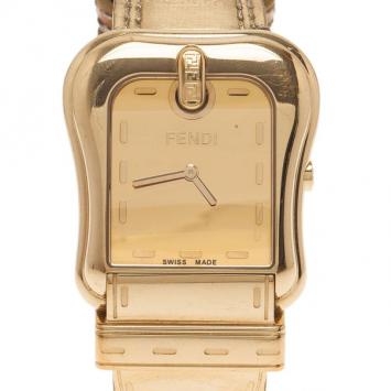 Fendi Gold Stainless Steel B Fendi Women's Wristwatch 27MM