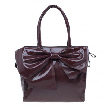 Valentino Red Patent Bow Top Handle Bag