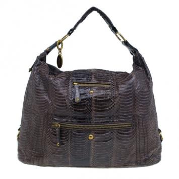 Tod's Brown Snakeskin Pashmy Bag