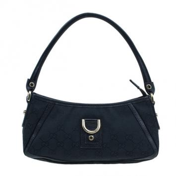 Gucci Black Fabric Small GG Abey Shoulder Bag