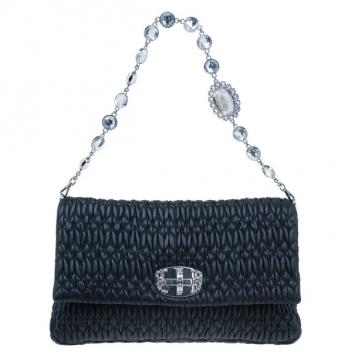 Miu Miu Black Leather Shoulder Bag