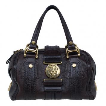 Gucci Chocolate Brown Guccissima Leather Aviatrix Boston