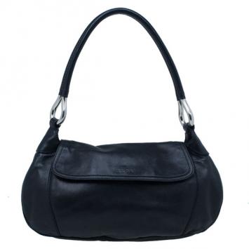 Prada Black Leather Shoulder Bag