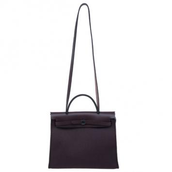 Hermes Brown Herbag Convertible Satchel