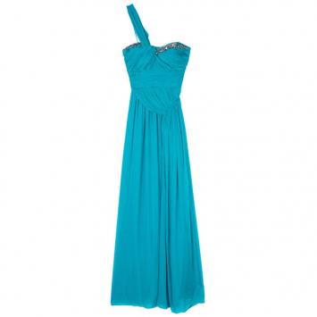 Matthew Williamson Embroidered One-shoulder Gown M