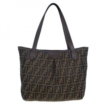 Fendi Brown Zucca Canvas Medium Shopper Tote