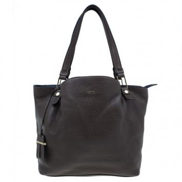 Tod's Brown Leather Medium Flower Tote
