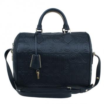 Louis Vuitton Black Monogram Damier Speedy Cube Bag