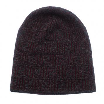 Pre Owned Fendi Grey Zucca Beanie