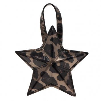 Pre Owned Jimmy Choo Leopard Patent Star Coin Pouch