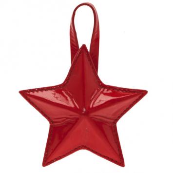 Pre Owned Jimmy Choo Red Patent Star Coin Pouch