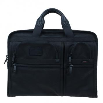 Tumi Black Alpha T-Pass Expandable Laptop Briefcase