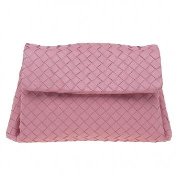 Bottega Veneta Pink Intrecciato Clutch