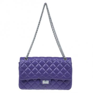 Chanel Purple Quilted Lambskin Reissue 2.55 Flap Bag