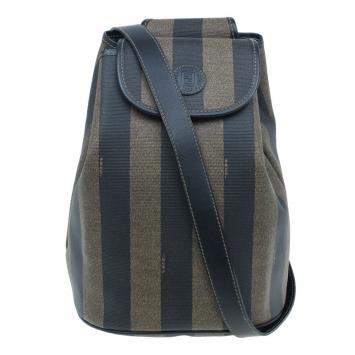 Fendi Vintage Coated Canvas Pequin Cross Over Backpack