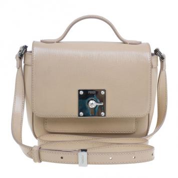 Fendi Nude Leather Mini Borsa Crossbody