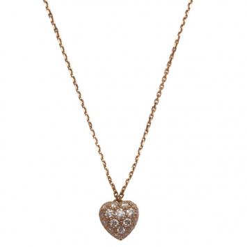 Cartier Hearts of Cartier 18K Rose Gold Pendant Chain Necklace