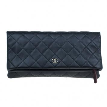 Chanel Black Lambskin Beauty CC Clutch