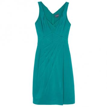 Zac Posen Stretch-silk Pleated Detail Cocktail Dress M