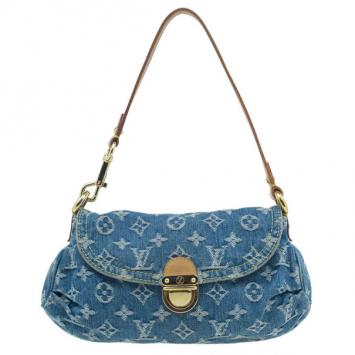 Louis Vuitton Blue Monogram Denim Mini Pleaty