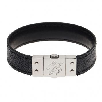 Pre Owned Louis Vuitton Check It Damier Graphite Bracelet 19CM
