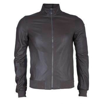 Pre Owned Gucci Brown Men's Nappa Leather Jacket S