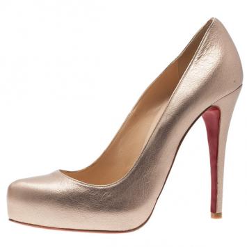 Christian Louboutin Metallic Leather Rolando Pumps Size 38.5