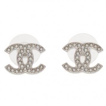 Pre Owned Chanel CC Crystal Earrings