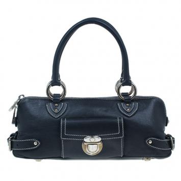 Marc Jacobs Black Leather Top Handle Bag
