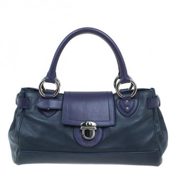 Marc Jacobs Navy Leather Top Handle Bag