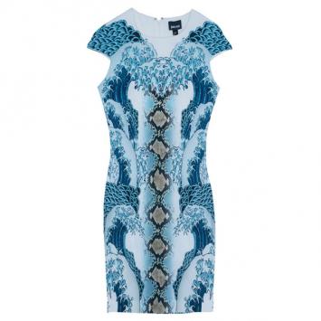 Just Cavalli Multi-print Capsleeve Dress S